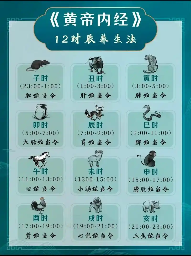 皇帝内经十二时辰养生作息时间表 #中医知识分享 #健康作息时 - 抖音