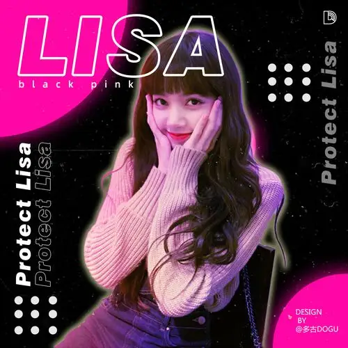 多古365天海报设计之lisa应援海报九宫格附教程链接