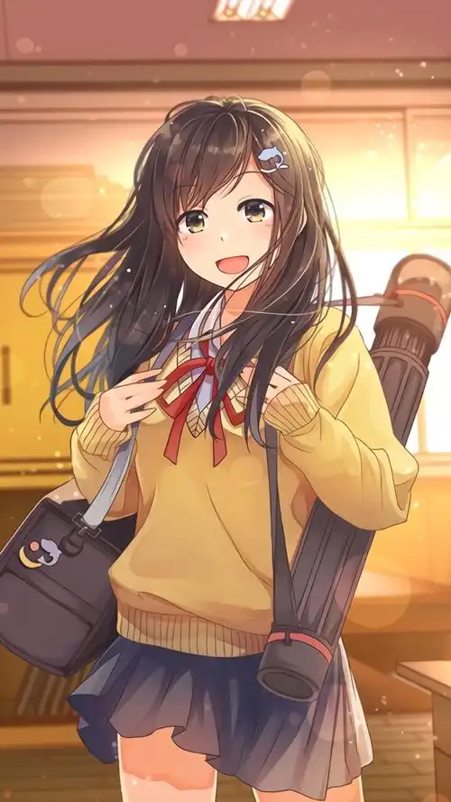 清新唯美动漫少女手机壁纸