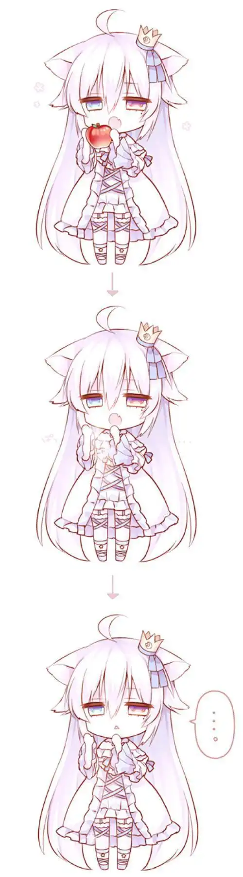 异瞳简笔画动漫异瞳简笔画异瞳猫耳少女简笔画