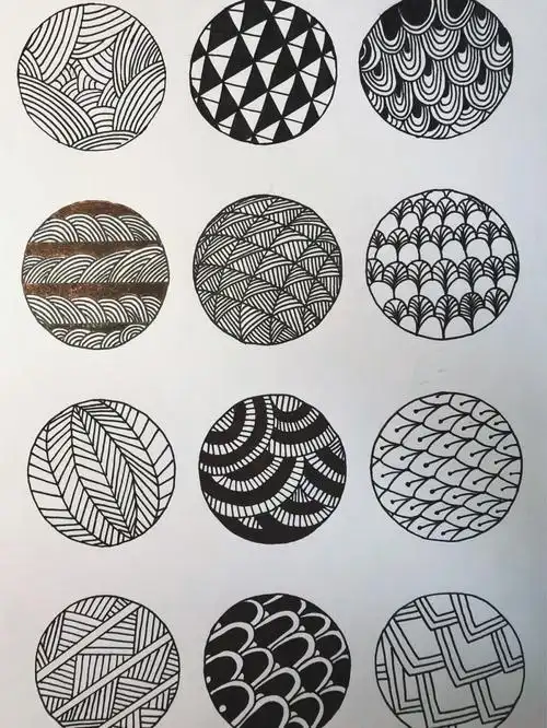 黑白装饰画点线面图案黑白装饰画点线面图案人物