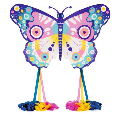 含收纳袋儿童玩具亲子户外可爱法式插画卡通图案 缤纷蝴蝶风筝2162