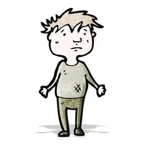 可怜的艺术卡通可怜的男孩照片