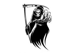 骷髅死神t恤印花