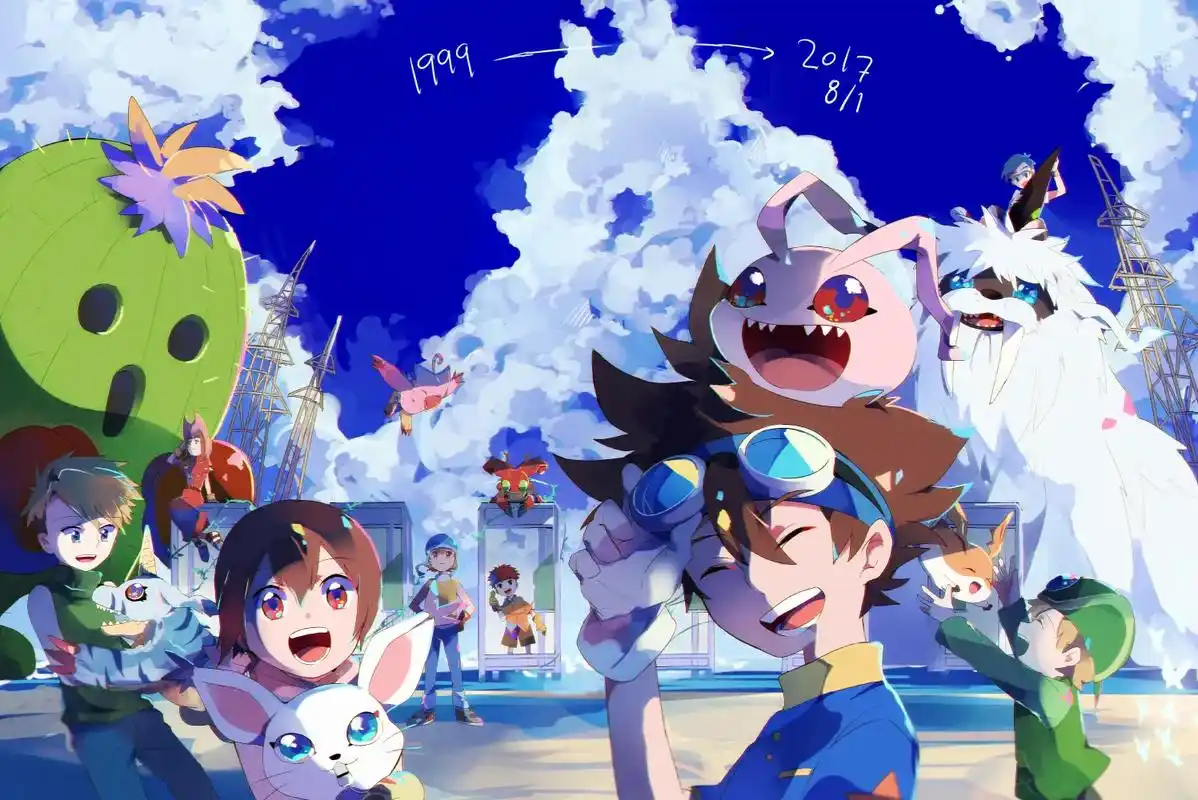 分享一波数码宝贝壁纸.#童年回忆#数码宝贝 @皮卡熊(专注数 - 抖音