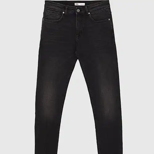 2019新款男士休闲弹力牛仔裤修身怀旧黑灰男装牛仔长裤直筒裤