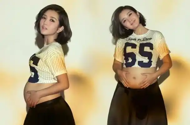 也非常帅气,当时的孕照也是拍的很漂亮,不过现在的曹颖是越来越胖了