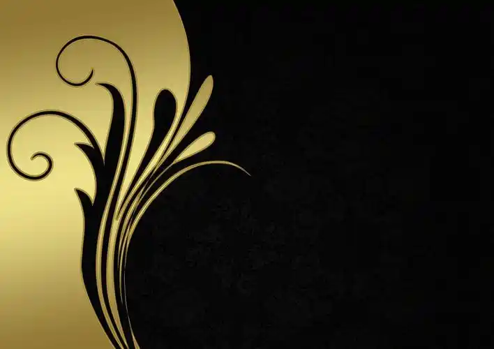 金色花纹名片背景图片