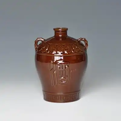 陶瓷酒瓶,宜兴陶瓷酒瓶,传统复古瓶,陶瓷酒瓶厂家, 十斤福纹瓶
