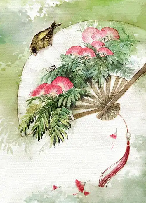 唯美古风插画壁纸大全,中国风手绘水彩画作品