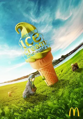 麦当劳冰淇淋海报临摹