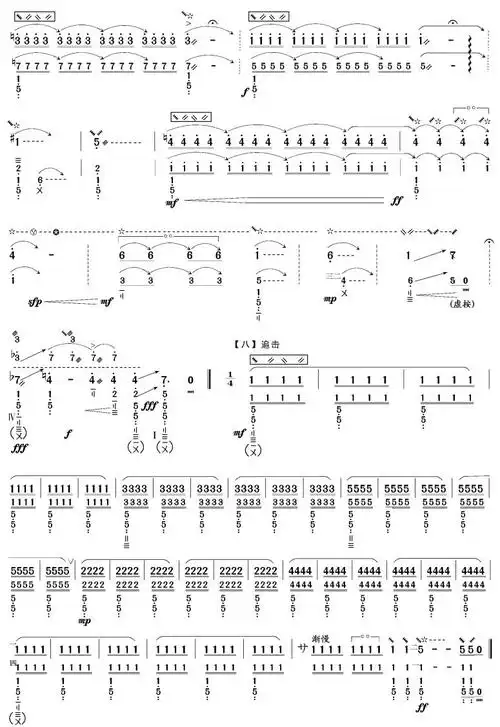 十面埋伏(琵琶曲谱)-琵琶乐谱