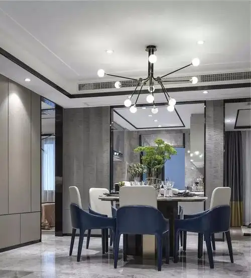 120平高级灰 轻奢风格四居及以上现代简约家装装修案例效果图