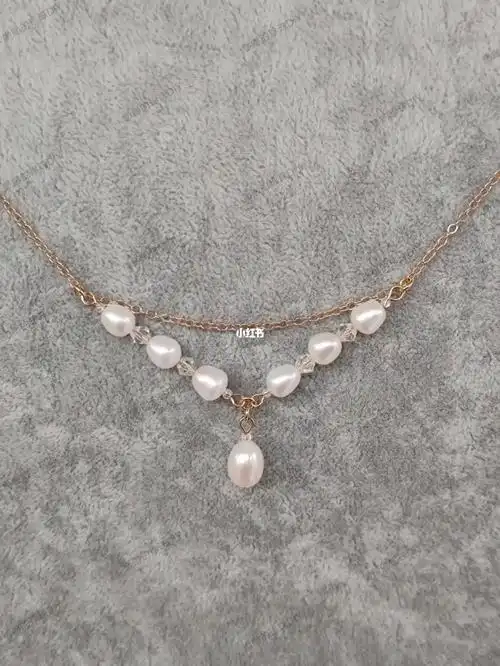 法式简约ins小众设计天然淡水珍珠气质项链