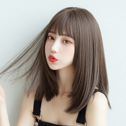 假发女中长发网红齐肩锁骨发短发辛芷蕾同款内扣长直发网红气质