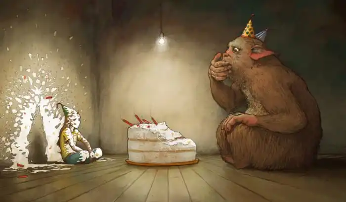 美国插画师begemott作品:《now, blow the candles!》(请吹蜡烛).