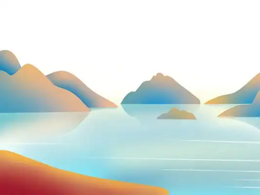 绿色手绘卡通青山绿水山水风景世界湿地日元素png素材