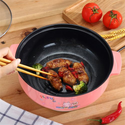 热销宿舍专用锅_多功能家用火锅蒸煮两用宿舍小锅可煎炒寝室专用锅小