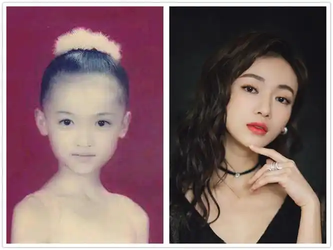 唐嫣的童年照与现在差别挺大,大眼睛白皮肤十分可爱,现在和儿时一样的