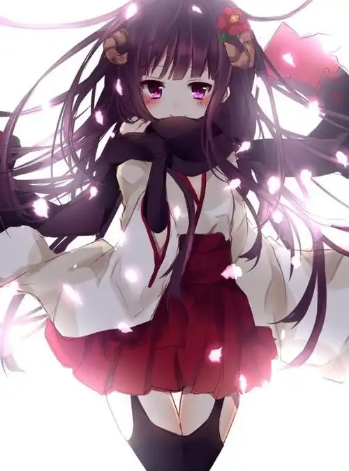 忍不住会去想写下这些句子围巾女孩动漫图片