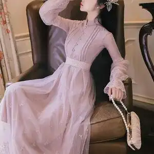 公主裙成年小礼服仙女系甜美超仙紫色裙子森系大人气质名媛连衣裙