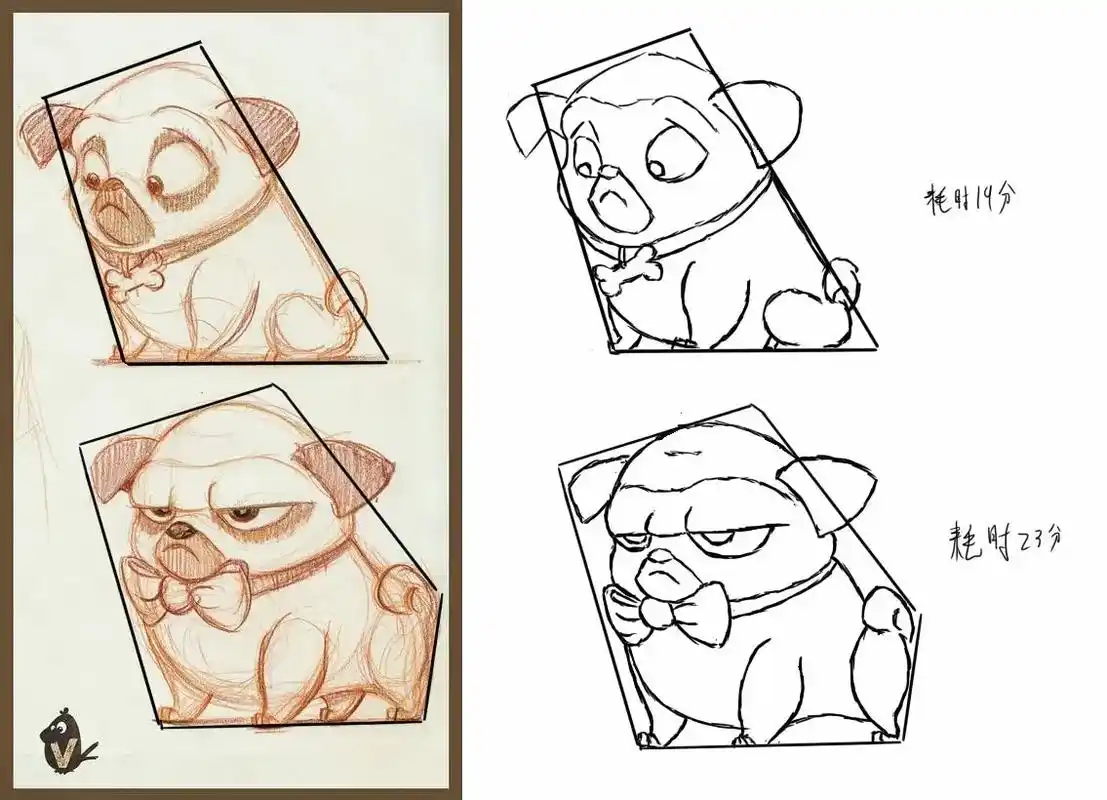 自学绘画,抓型练习(1)#画渣日常 #画画 #记录日常 #二 - 抖音