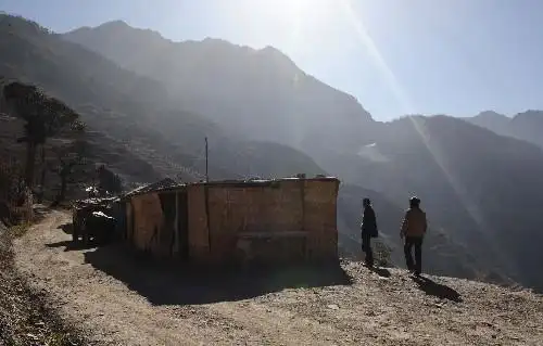 汶川灾区高寒山村的冬季生活