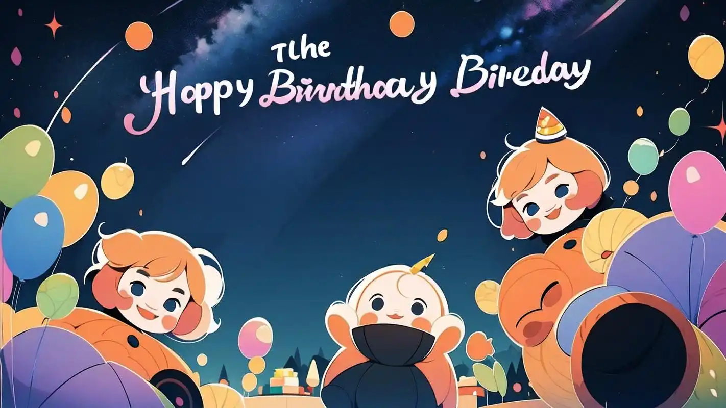 95生日派对炫酷背景投屏壁纸96 嗨,亲们!