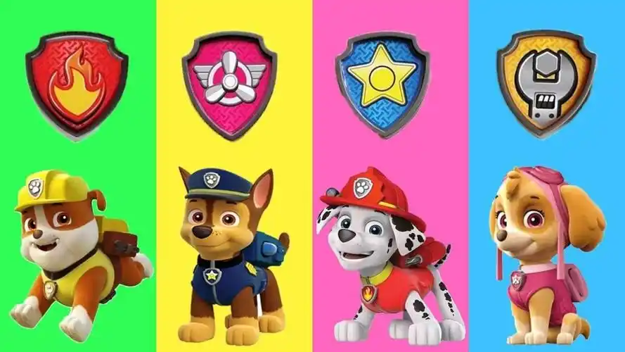 帮助汪汪队成员选择正确颜色的勋章