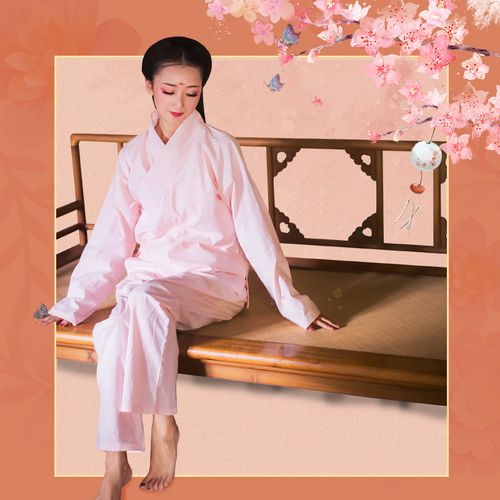布许汉服女内搭中衣中裤全棉睡衣