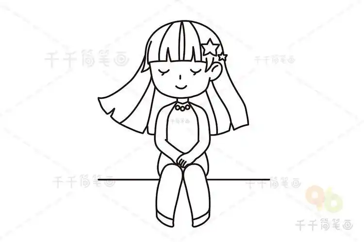 坐着的小女孩简笔画坐着的小女孩简笔画侧面