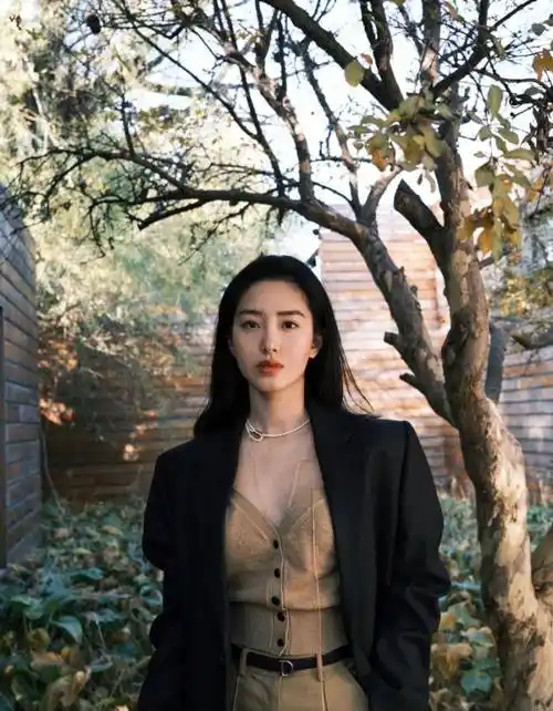 原创杨采钰的身材比例太绝了吧穿抹身材连体裤配西装好身材一览无遗