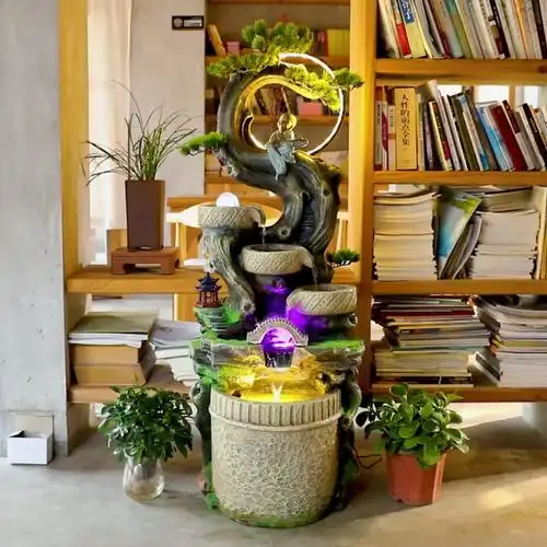 客厅假山流水喷泉景观摆件室内办公室循环水叠水瀑布山水造景装饰