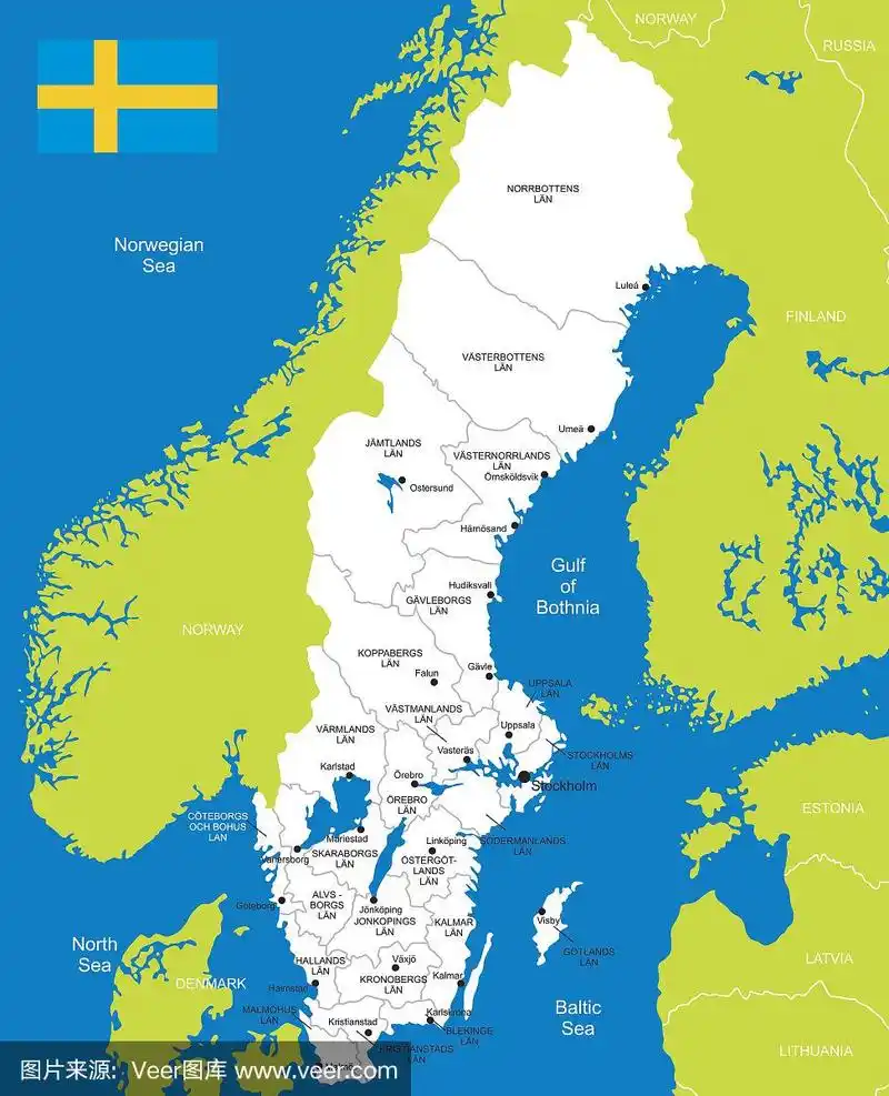 瑞典地图