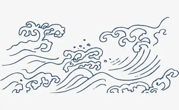 海水波浪简笔画赛龙舟绘画作品一等奖海滩简笔画海滩怎么画好看大海