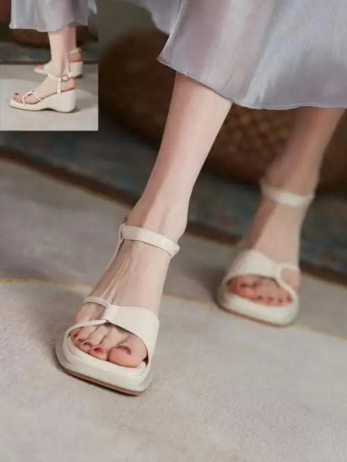 真香系列05厚底坡跟凉鞋60增高又百搭闭眼入