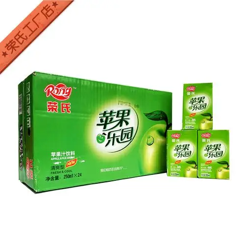 荣氏果汁苹果乐园红苹果汁青苹果汁饮料组合6盒装满4份包邮
