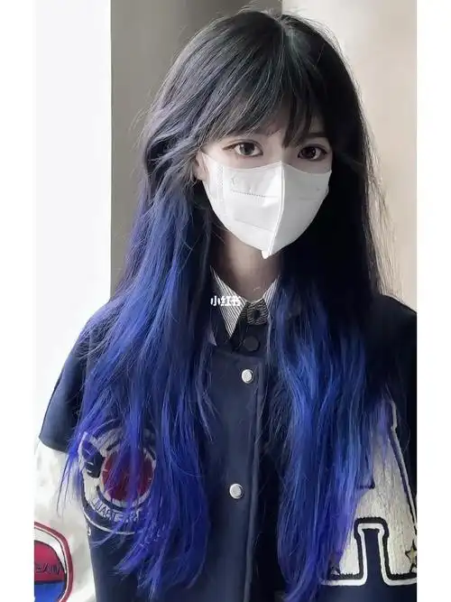 渐变蓝 批发还是高马尾 都巨好看