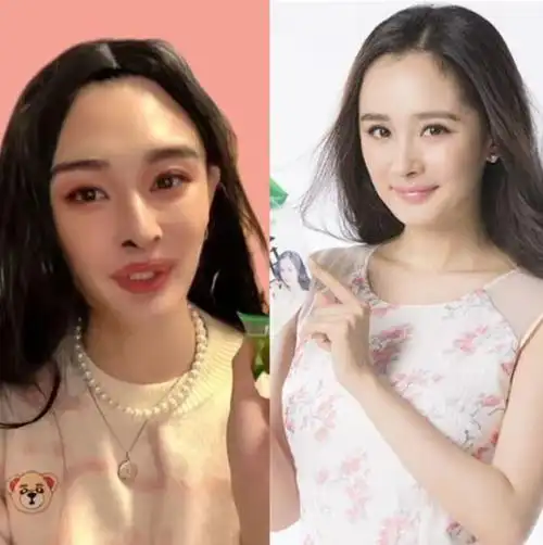 男博主模仿杨幂走红,鼻孔嘴巴画出了精髓,网友直呼一模一样|妆容|假发