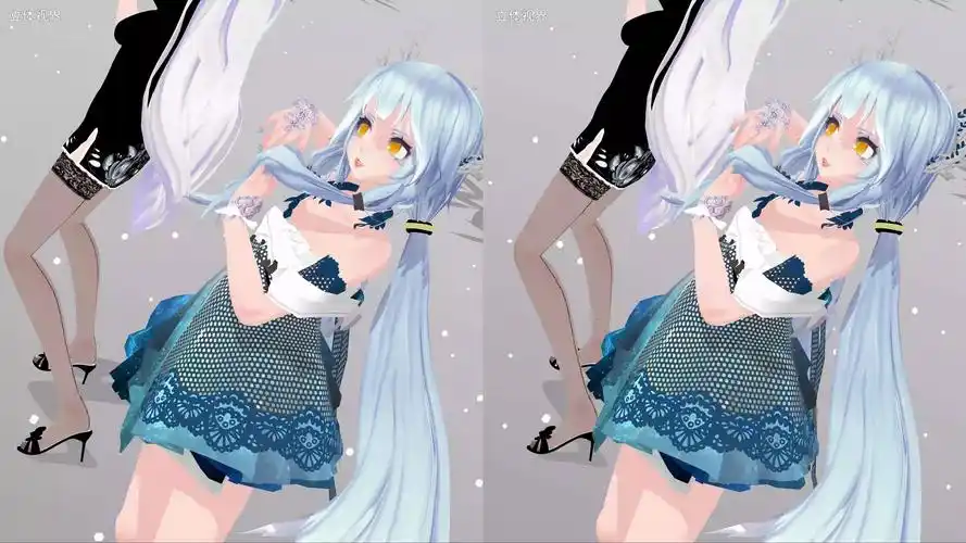 【裸眼3d/4k 60帧 mmd】弱音 and 星尘 唯美竹林水墨——霜雪千年_哔