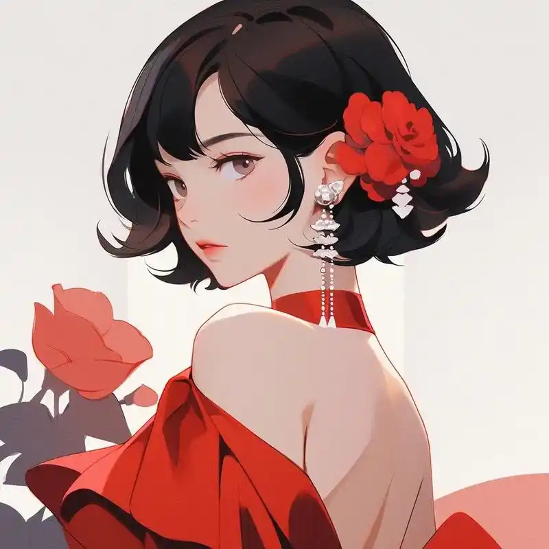 女生头像 | 红玫瑰92.高清原图自取请看首页 #优质头像  - 抖音