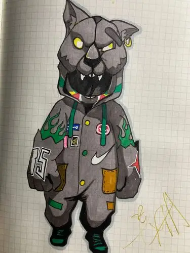 王一博卡通黑豹造型