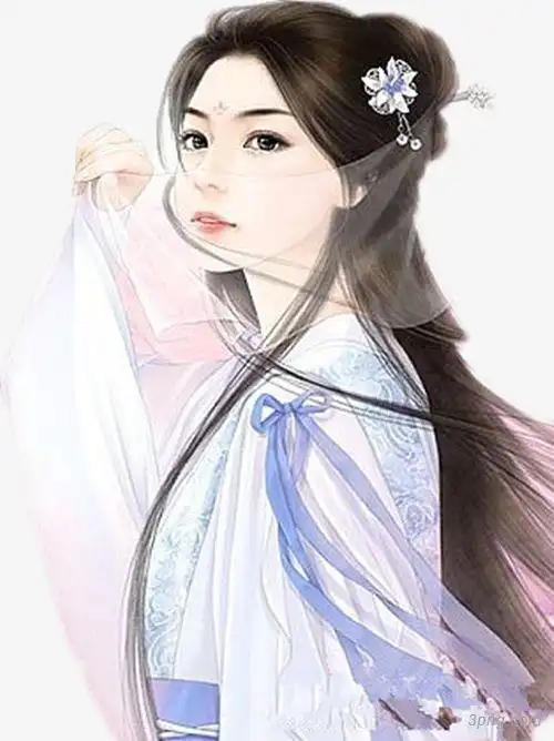 彩绘立绘面纱女子