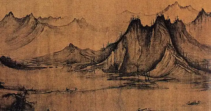 国画名家 许道宁 - 渔父图卷(局部)