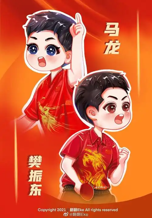 中国乒乓|q版人物|东京奥运会