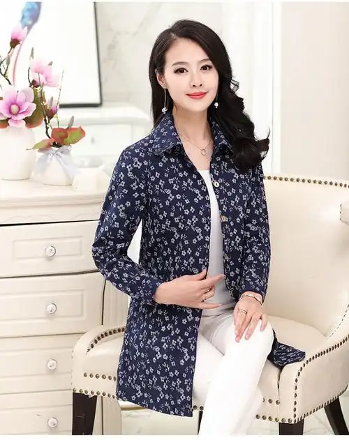 法韩莉 中老年女装妈妈装夏季长袖打底衫40-50-60岁大码中年妇女棉麻