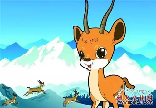 藏羚羊卡通简笔画