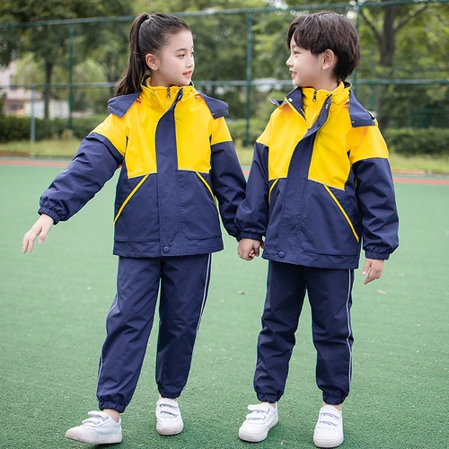 小学生校服冲锋三件件套儿童棉服三合一秋冬季班服学生校服
