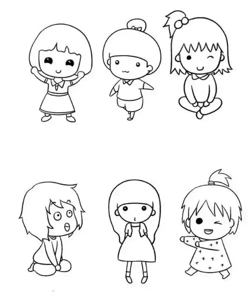 简笔画教程可爱小女生人物简笔画人人都会画