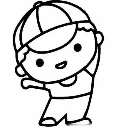 可爱的小男孩人物简笔画图片欣赏